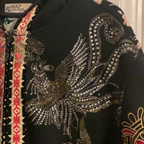 Black Ruthless Art Hood Jacket 3X - Picture 3 of 7